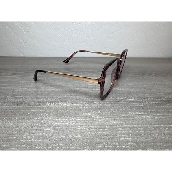Quay Australia 9 to 5 125 Clear- Purple Tined Lense- Gold Frame Glasses- EUC - Picture 1 of 7